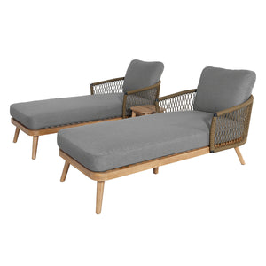 Maze Bali Double Sunlounger Set & Side Table
