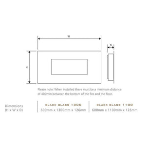 Celsi Electriflame XD Black Glass Electric Fireplace - ExpertFires