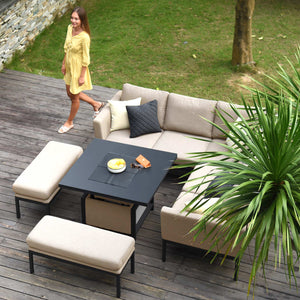 Maze Pulse Square Corner Dining Set with Rising Table