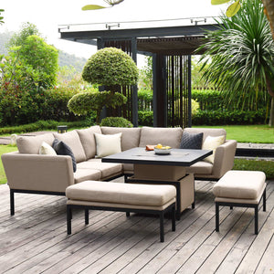 Maze Pulse Square Corner Dining Set with Rising Table