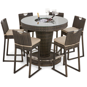 Maze 6 Seat Round Bar Set with Ice Bucket