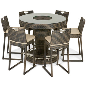 Maze 6 Seat Round Bar Set with Ice Bucket