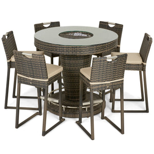 Maze 6 Seat Round Bar Set with Ice Bucket