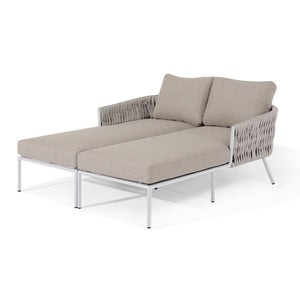Maze Marina Double Sunlounger Set With Side Table