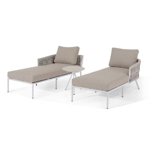 Maze Marina Double Sunlounger Set With Side Table