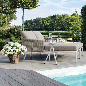 Maze Marina Double Sunlounger Set With Side Table
