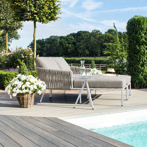 Maze Marina Double Sunlounger Set With Side Table