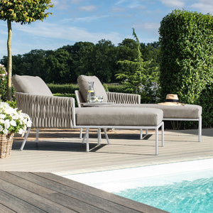 Maze Marina Double Sunlounger Set With Side Table