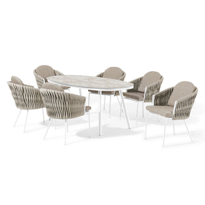 Maze Marina 6 Seat Oval Dining Set