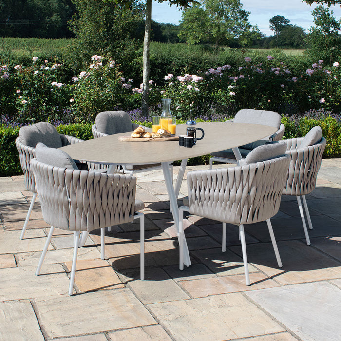 Maze Marina 6 Seat Oval Dining Set