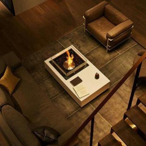 Manhattan Bio Ethanol Rectangular Fire Pit Table - EcoSmart Fire - ExpertFires