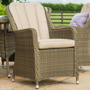 Maze Winchester 6 Seat Oval Ice Bucket Dining Set with Venice Chairs and Lazy Susan