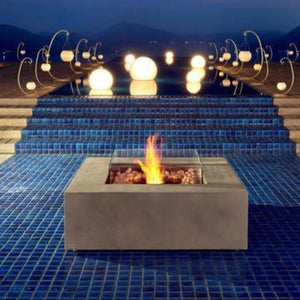 Base 30 Square Fire Pit Table Bio Ethanol  - EcoSmart Fire - ExpertFires