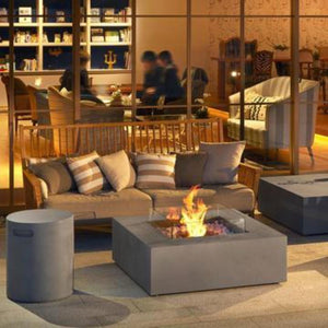 Base 30 Square Fire Pit Table Bio Ethanol  - EcoSmart Fire - ExpertFires