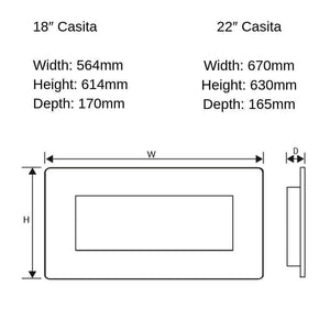 Be Modern Casita Electric Fireplace Wall Mounted - ExpertFires