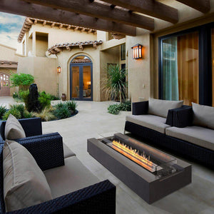 Cosmo 50 Bio Ethanol Rectangular Fire Pit Table - EcoSmart Fire - ExpertFires