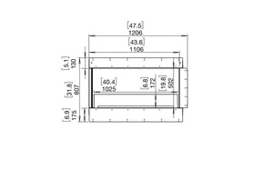 EcoSmart Flex 42LC Left Corner Fireplace Insert