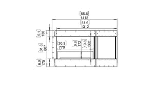 Flex 50RC.BXR Right Corner Fireplace Insert - ExpertFires