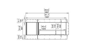 EcoSmart Flex 60LC.BXL Left Corner Fireplace Insert