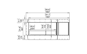 Flex 60RC.BXR Right Corner Fireplace Insert - ExpertFires
