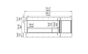 Flex 68RC.BXR Right Corner Fireplace Insert - ExpertFires