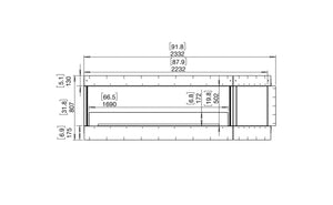 EcoSmart Flex 86LC.BXR Left Corner Fireplace Insert - ExpertFires