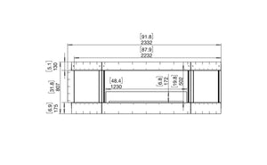 Flex 86RC.BX2 Right Corner Fireplace Insert - ExpertFires