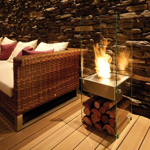 Ghost Bioethanol Glass Freestanding Fireplace EcoSmart Fire - ExpertFires